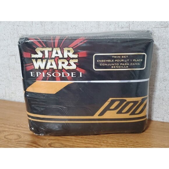 New SEALED Vintage Star Wars Episode 1 Phantom Menace Twin Sheet Set - Picture 1 of 11
